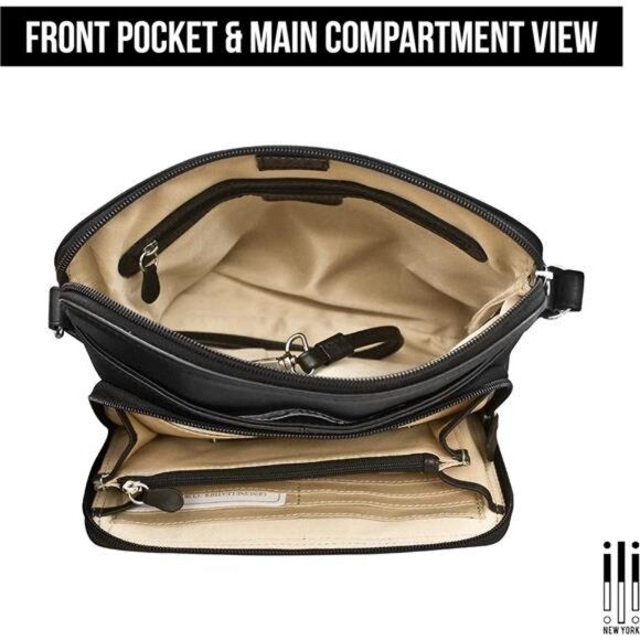 Genuine Leather Crossbody Bags for Women - Premium RFID Blocking - Picture 5 of 7